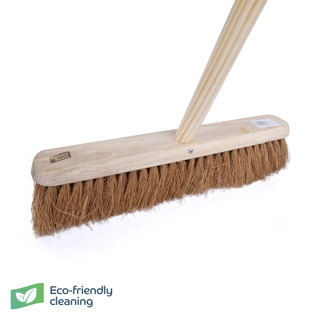 Wooden Broom Platform Soft Coco 18" & Hand FSC 55"