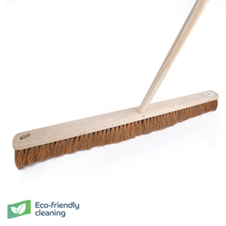 Wooden Broom Platform Soft Coco 36" & Handle FSC 5