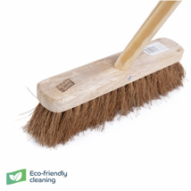 11.5" Flat Wood Broom Soft, Hole & 47" Handle