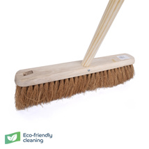 Wooden Broom Platform Soft Coco 18" & Handle FSC 5