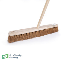 Wooden Broom Platform Soft Coco 24" & Handle FSC 5