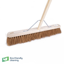 Wooden Broom Platform Soft Coco Stay 24" & Handle 