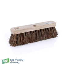 11.5" Flat Wooden Broom Head Stiff Bristles 