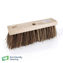 Wooden Broom Square Yard Stiff Basscane FSC 13"