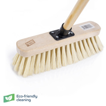 Wooden Broom Flat Soft PVC 11.5" Socket & Handle F