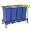 Recycling Wall Hugger Trolley For 4 Bins 