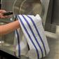Terry Waffle Cloth Blue Stripe